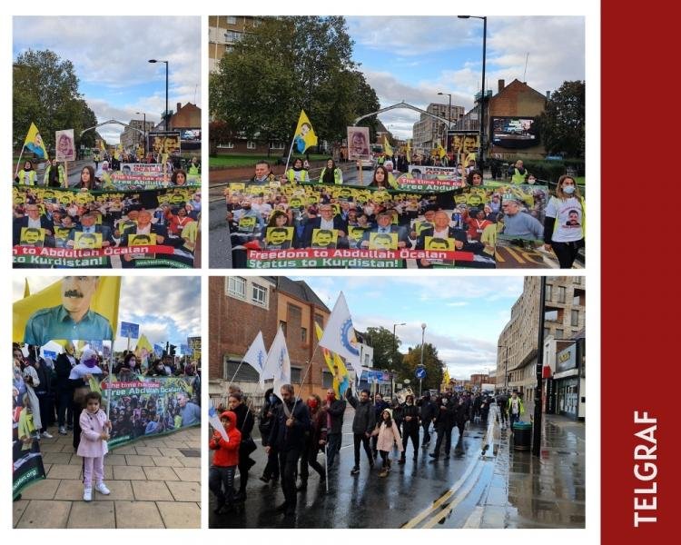 Londra’da Öcalan’a Özgürlük Yürüyüşü
