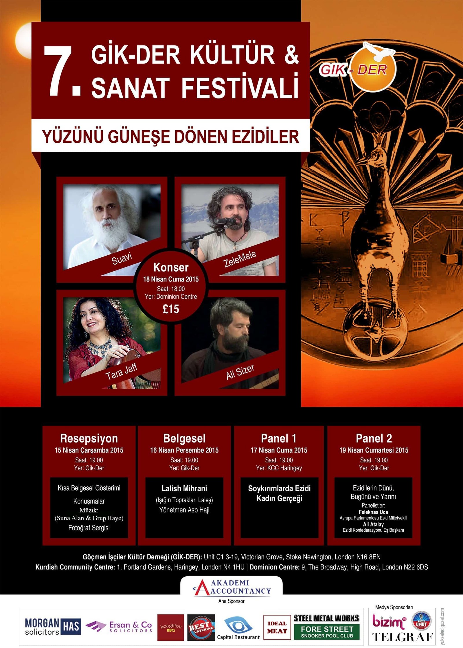 Gik-Der Kültür ve Sanat Festivalinin Bu Yılki Teması Ezidiler Gik-Der Kültür ve Sanat Festivalinin Bu Yılki Teması Ezidiler