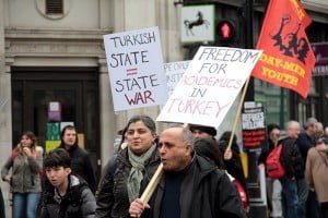 Londra Refugees Welcome Here Eylemi Foto: Erem Kansoy 19/03/2016