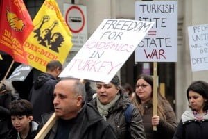 Londra Refugees Welcome Here Eylemi Foto: Erem Kansoy 19/03/2016