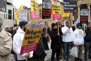 Londra Refugees Welcome Here Eylemi Foto: Erem Kansoy 19/03/2016