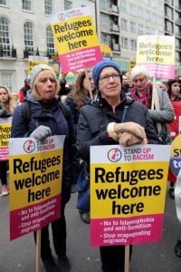 Londra Refugees Welcome Here Eylemi Foto: Erem Kansoy 19/03/2016