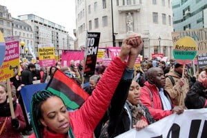 Londra Refugees Welcome Here Eylemi Foto: Erem Kansoy 19/03/2016