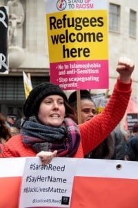 Londra Refugees Welcome Here Eylemi Foto: Erem Kansoy 19/03/2016
