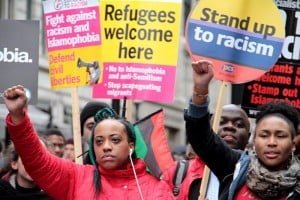 Londra Refugees Welcome Here Eylemi Foto: Erem Kansoy 19/03/2016