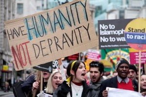 Londra Refugees Welcome Here Eylemi Foto: Erem Kansoy 19/03/2016