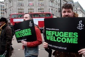Londra Refugees Welcome Here Eylemi Foto: Erem Kansoy 19/03/2016