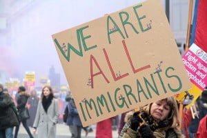 Londra Refugees Welcome Here Eylemi Foto: Erem Kansoy 19/03/2016