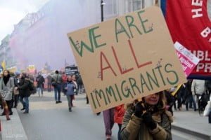 Londra Refugees Welcome Here Eylemi Foto: Erem Kansoy 19/03/2016