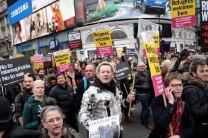 Londra Refugees Welcome Here Eylemi Foto: Erem Kansoy 19/03/2016