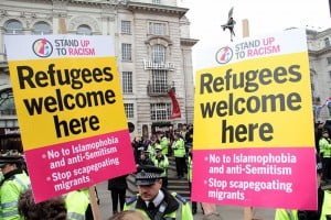 Londra Refugees Welcome Here Eylemi Foto: Erem Kansoy 19/03/2016