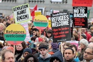 Londra Refugees Welcome Here Eylemi Foto: Erem Kansoy 19/03/2016