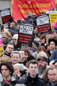 Londra Refugees Welcome Here Eylemi Foto: Erem Kansoy 19/03/2016