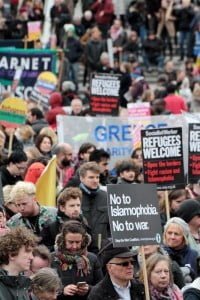 Londra Refugees Welcome Here Eylemi Foto: Erem Kansoy 19/03/2016