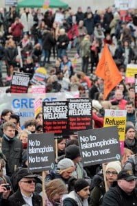 Londra Refugees Welcome Here Eylemi Foto: Erem Kansoy 19/03/2016