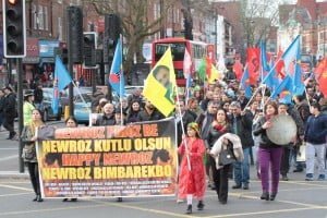Londra'da Newroz Ateşi Foto: Erem Kansoy