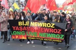 Londra'da Newroz Ateşi Foto: Erem Kansoy