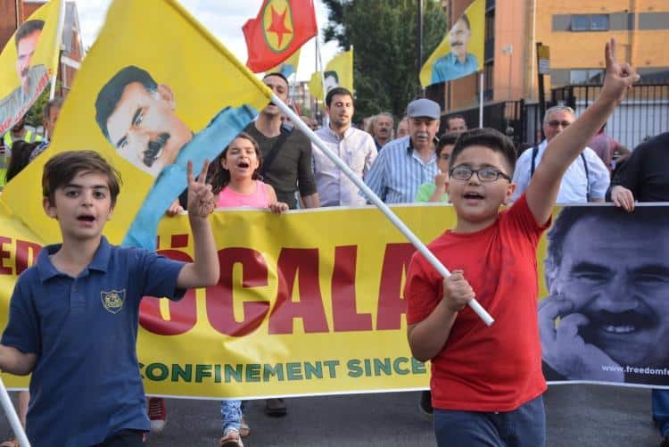 Londra ve Nottingham’da ‘‘Öcalan’a Özgürlük, Efrin’i Sahiplen’’ Yürüyüşleri