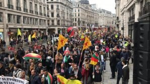 Londra’da on bini aşkın kişi ‘işgale son’ dedi