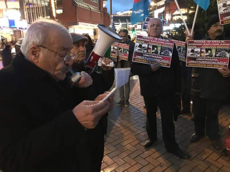 Maraş Katliamı Londra’da protesto edildi Maraş Katliamı Londra’da protesto edildi