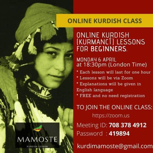 Herkes için Online Kürtçe dersler başlıyor Herkes için Online Kürtçe dersler başlıyor
