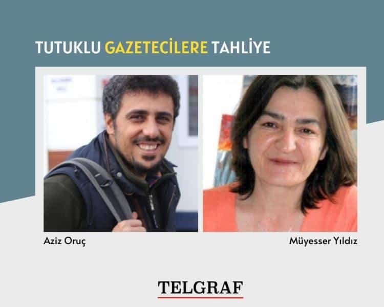 Gazeteci Aziz Oruç ve Müyesser Yıldız tahliye edildi Gazeteci Aziz Oruç ve Müyesser Yıldız tahliye edildi
