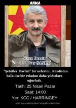 Londra KHM’den ‘Sinan Dersim’ çağrısı
