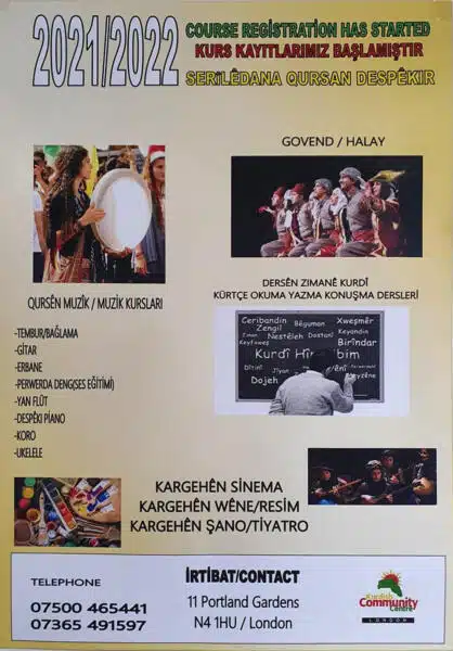 Londra KCC’de Kültür Sanat Kursları başlıyor