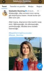 Demirtaş’tan eşi Başak Demirtaş’a destek: Eğilmeyeceğiz, diz çökmeyeceğiz, yenilmeyeceğiz