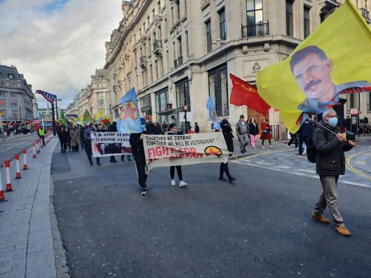 Türk devletinin saldırıları Londra’da protesto edildi Türk devletinin saldırıları Londra’da protesto edildi